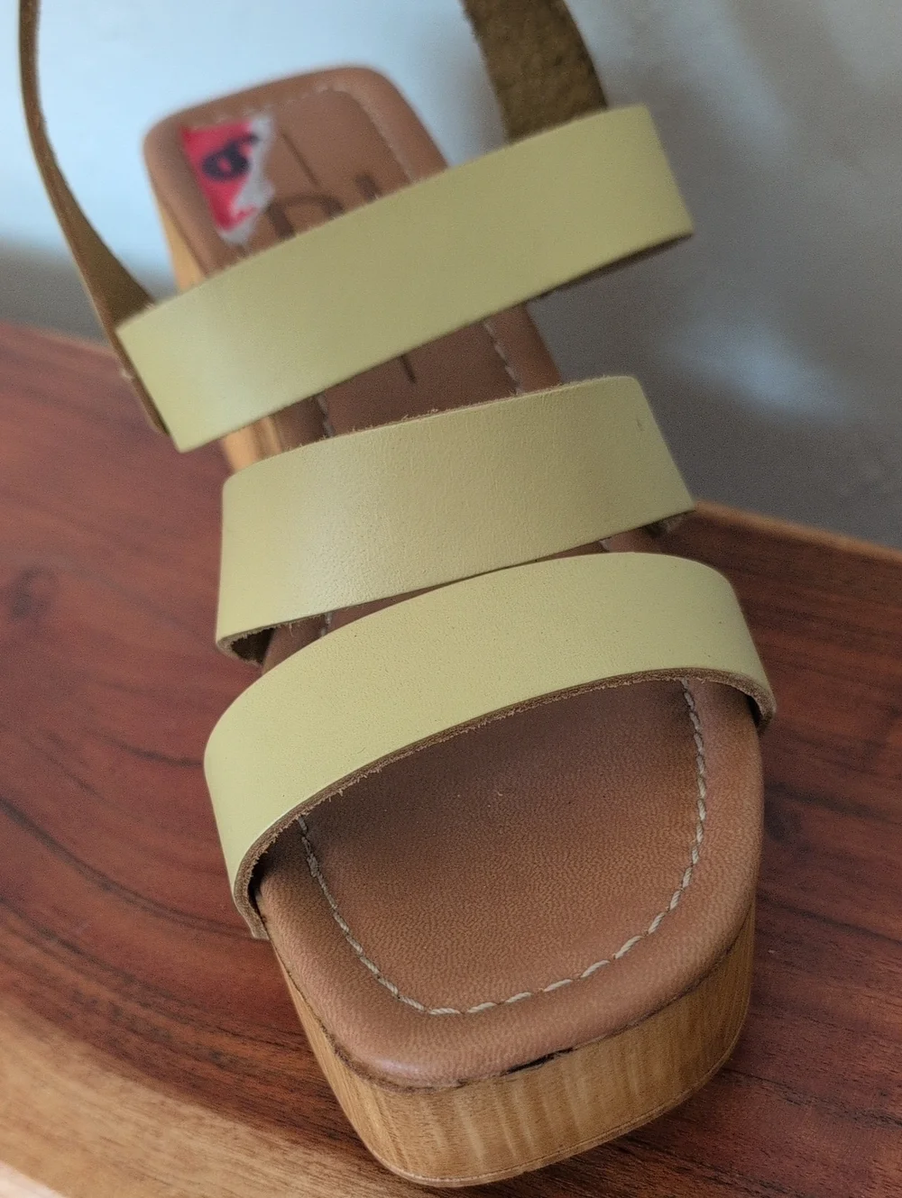 River Island Yellow Strappy Platform Sandals Clogs Size 37